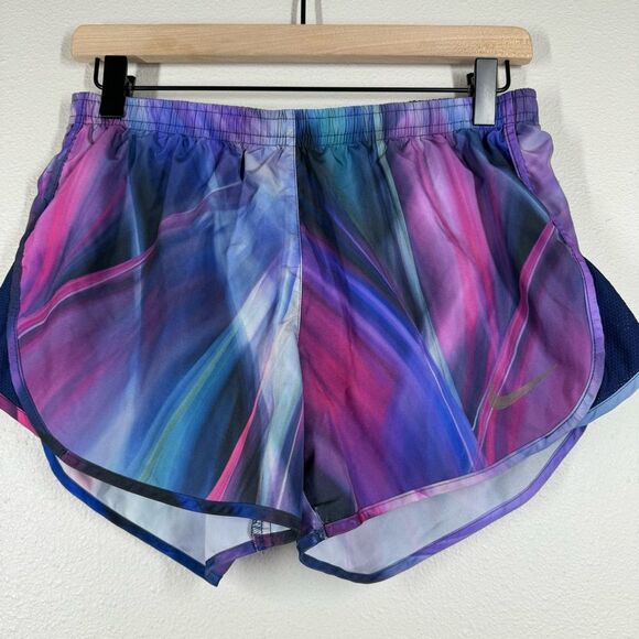 Nike Women’s Dri Fit Tempo Shorts Multicolored Space Print Running Size Small - Picture 1 of 9